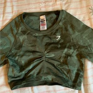 Gymshark Camo Long Sleeve Crop Top